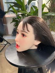 Xinxin Luxury Silicone Doll Head – Elegant Asian Look, Smooth Skin Texture
