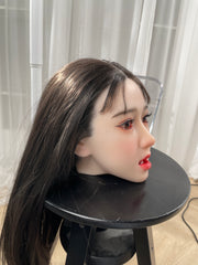 Xinxin Luxury Silicone Doll Head – Elegant Asian Look, Smooth Skin Texture